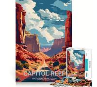 Puzzle da 1000 pezzi del Parco Nazionale di Capitol Reef,con tagli precisi,arte,logica e pensiero creativo,ideale per momenti di relax e come regalo di compleanno (50x75cm)