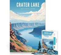 Puzzle da 1000 pezzi del Parco Nazionale di Crater Lake,taglio preciso,gioco di abilità cognitive,divertimento per il tempo libero,regalo di Natale rilassante (38x52cm)