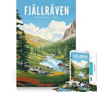 Puzzle da 1000 pezzi del Parco Nazionale di Fjallraven,taglio preciso,gioco stimolante per la mente,rilassante,decorazione natalizia (38x26cm)