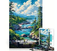Puzzle da 1000 pezzi del Parco Nazionale di Gwaii Haanas,Canada,con taglio senza soluzione di continuità Gioco stimolante per la mente,rilassante e divertente,ideale come regalo