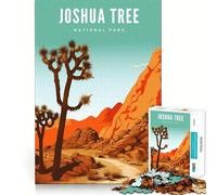 Puzzle da 1000 pezzi del Parco Nazionale di Joshua Tree,con pezzi ben definiti,sfida mentale,divertimento e relax,opera d'arte natalizia (38x26cm)