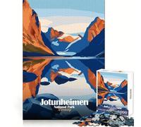 Puzzle da 1000 pezzi del Parco Nazionale di Jotunheimen,Norvegia,per ragazzi,ideale per esercitarsi nella logica,per una fuga serena,con bordi netti e un regalo delizioso (38x26cm)
