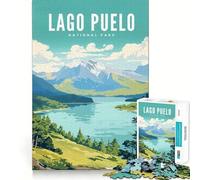 Puzzle da 1000 pezzi del Parco Nazionale di Lago Puelo,gioco di precisione,divertente e stimolante per risolvere problemi,ideale per momenti di relax e per decorazioni natalizie (38x52cm)