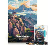 Puzzle da 1000 pezzi del Parco Nazionale di Seoraksan, Corea del Sud Gioco di abilità artistica e stimolante per la mente, ideale per il tempo libero e come regalo di compleanno (38x26cm)