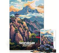 Puzzle da 1000 pezzi del Parco Nazionale di Seoraksan, Corea del Sud, per adulti e ragazzi, ideale per allenare la mente, per una fuga rilassante, con taglio laser e un bel regalo (38x52cm)