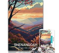 Puzzle da 1000 pezzi del Parco Nazionale di Shenandoah per adulti e adolescenti, gioco stimolante e gioco per famiglie, ideale come regalo per tutta la famiglia, 38x26cm