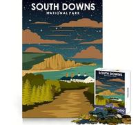 Puzzle da 1000 pezzi del Parco Nazionale di South Downs per ragazzi stimola le capacità analitiche divertente e rilassante ideale per assemblare puzzle di precisione e come regalo di Natale (50x75cm)