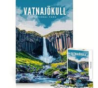 Puzzle da 1000 pezzi del Parco Nazionale di Vatnajkull per ragazzi, ideale per esercitarsi nella logica, per un divertimento facile e senza intoppi, con bordi netti e un regalo significativo (50x75cm)