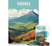 Puzzle da 1000 pezzi del Parco Nazionale di Virunga, con intagli precisi, arte, logica e pensiero creativo, ideale per momenti di relax e come regalo di compleanno (38x26cm)