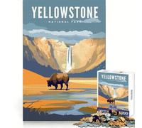 Puzzle da 1000 pezzi del Parco Nazionale di Yellowstone per ragazzi, ideale per esercitarsi nella logica, divertimento assicurato, bordi netti e un regalo significativo (50x75cm)
