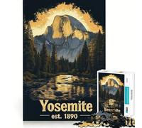Puzzle da 1000 pezzi del Parco Nazionale di Yosemite,divertente allenamento per la mente,pezzi che si incastrano perfettamente,hobby affascinante per i momenti di svago (38x52cm)