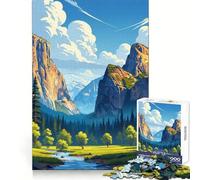 Puzzle da 1000 pezzi del Parco Nazionale di Yosemite per adulti e ragazzi ideale per allenare la concentrazione per un'attività rilassante con bordi sottili e un'atmosfera natalizia gioiosa (38x26cm)