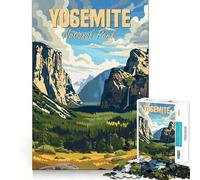 Puzzle da 1000 pezzi del Parco Nazionale di Yosemite per adulti,gioco che stimola la mente,taglio laser per un incastro perfetto,divertimento in famiglia,attività serale (50x75cm)