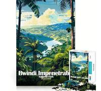 Puzzle da 1000 pezzi del Parco Nazionale Impenetrabile di Bwindi,Uganda Incastro perfetto Gioco che stimola la mente Gioco per il riposo Decorazione natalizia da parete (38x26cm)