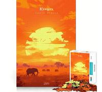 Puzzle da 1000 pezzi del Parco Nazionale Kruger,gioco di precisione,attività cerebrale,divertimento per il tempo libero,regalo di compleanno,arte (38x26cm)