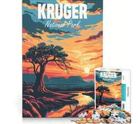 Puzzle da 1000 pezzi del Parco Nazionale Kruger gioco rompicapo rilassante e stimolante per l'intelletto regalo di compleanno regalo 38x52cm