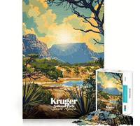 Puzzle da 1000 pezzi del Parco Nazionale Kruger,Sudafrica Ideale per decorazioni,giochi cognitivi,regalo perfetto per divertirsi e per compleanni (38x26cm)