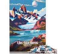 Puzzle da 1000 pezzi del Parco Nazionale Los Glaciares, Argentina, poster, puzzle per adulti, puzzle in legno, giochi educativi, decorazione per la casa, puzzle da 1000 pezzi (75x50 cm)
