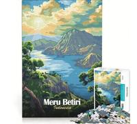Puzzle da 1000 pezzi del Parco Nazionale Meru Betiri Indonesia gioco per famiglie assemblaggio di motivi con pezzi di forma casuale completamente ad incastro 38x52cm