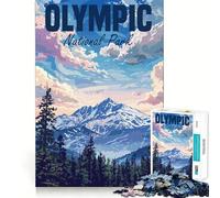 Puzzle da 1000 pezzi del Parco Nazionale Olimpico degli Stati Uniti per adolescenti giocattolo che stimola la logica e allevia la tensione con bordi di qualità ideale come regalo di Babbo Natale