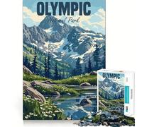 Puzzle da 1000 pezzi del Parco Nazionale Olimpico per ragazzi, gioco di logica, divertimento per tutta la famiglia, taglio di qualità, regalo elegante (50x75cm)