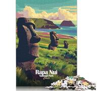 Puzzle da 1000 pezzi del Parco Nazionale Rapa Nui in Cile per adulti e puzzle in legno, gioco educativo per famiglie, 1000 pezzi (75x50 cm)
