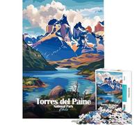 Puzzle da 1000 pezzi del Parco Nazionale Torres del Paine Cile Gioco per famiglie sfida per l'intelligenza giocattolo avvincente ottimo regalo per chi ama giocare e migliorare la memoria (38x26cm)