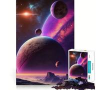 Puzzle da 1000 pezzi del pianeta Proxima Centauri B per adulti, un gioco stimolante e divertente da realizzare insieme, con tagli precisi e un'immagine da esporre (50x75cm)