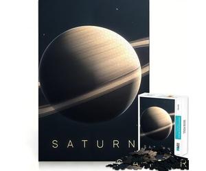 Puzzle da 1000 pezzi del pianeta Saturno nello spazio per adolescenti, migliora la memoria, rilassa la mente, ha bordi netti ed è un regalo creativo (38x52cm)