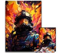 Puzzle da 1000 pezzi del pompiere puzzle psichedelici colorati e difficili per adulti adolescenti e famiglie gioco rompicapo fai da te regalo 1000 pezzi (38x26 cm)