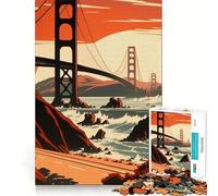 Puzzle da 1000 pezzi del Ponte di California,taglio preciso,divertente sfida mentale,gioco per il tempo libero,compleanno,attività artistica (38x52cm)