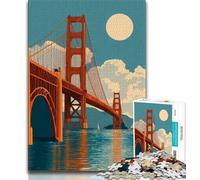 Puzzle da 1000 pezzi del ponte di San Francisco per adulti 1000 pezzi allena il cervello e le mani regalo per amici e familiari (50x75cm)