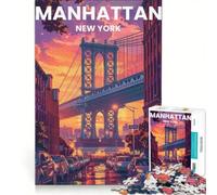 Puzzle da 1000 pezzi del quartiere di Manhattan per adulti gioco educativo difficile e stimolante ideale come regalo 50x75cm