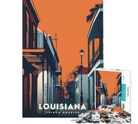 Puzzle da 1000 pezzi del quartiere francese della Louisiana Giochi rilassanti giocattoli che creano dipendenza per coltivare la pazienza Ottimo regalo di compleanno (dimensioni 38x26cm)