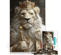 Puzzle da 1000 pezzi del Re Leone Bianco per adulti e ragazzi, gioco di logica, casa, divertimento, taglio di qualità, regalo classico (38x26cm)