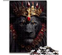 Puzzle da 1000 pezzi del Re Leone Nero, dimensioni 50x75cm, sfida per la mente, regalo perfetto per adolescenti e arredamento per la casa.