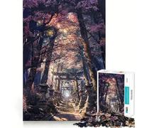 Puzzle da 1000 pezzi del Sacro Sentiero del Santuario Sakura per adulti e ragazzi Ricorda, costruisci lentamente, goditi l'arte del taglio preciso, oggetto da collezione (38x26cm)
