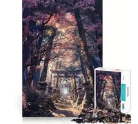 Puzzle da 1000 pezzi del Sentiero del Santuario dei Sakura per adulti, gioco di logica fine, per il tempo libero, con bordi precisi, oggetto da collezione (38x52cm)