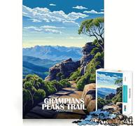 Puzzle da 1000 pezzi del sentiero delle Grampians Peaks,paesaggio australiano,gioco di squadra pulito,gioco intelligente,regalo rilassante,decorazione natalizia (38x52cm)