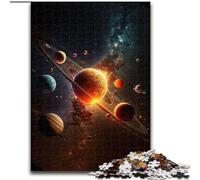 Puzzle da 1000 pezzi del Sistema Solare Neon in legno, gioco interattivo per famiglie, adatto a partire dai 14 anni, 50x75cm, gioco rompicapo per adolescenti, regalo perfetto per le feste