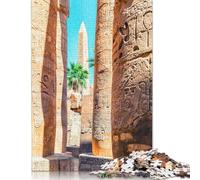 Puzzle da 1000 pezzi del Tempio di Karnak, per adulti, di difficoltà elevata, gioco educativo, giocattolo, decorazione per la famiglia (75x50 cm)