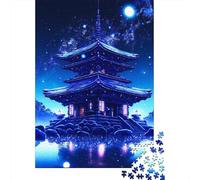 Puzzle da 1000 pezzi del tempio giapponese cosmico per adulti e adolescenti, puzzle in legno, regali per la vigilia di Natale, 1000 pezzi (38x26 cm)