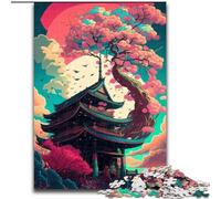 Puzzle da 1000 pezzi del tempio giapponese per adolescenti, gioco stimolante, ideale come regalo per tutta la famiglia (26x38cm)
