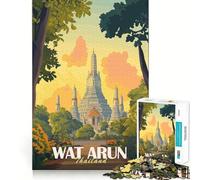 Puzzle da 1000 pezzi del Tempio Wat Arun,Thailandia Gioco cognitivo divertente,taglio di alta precisione, alleviare lo stress (38x52cm)