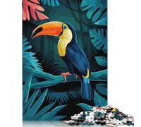 Puzzle da 1000 pezzi del tucano nella giungla per adulti, puzzle di carta, puzzle rompicapo per bambini, 38x26 cm/1000 pezzi
