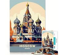 Puzzle da 1000 pezzi della Cattedrale di San Basilio, Mosca, Russia, per ragazzi, gioco per sviluppare le capacità cognitive, design rilassante, assemblaggio, regalo premuroso 50x75cm