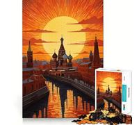 Puzzle da 1000 pezzi della Cattedrale di San Basilio RU per adulti e ragazzi, gioco di abilità, rilassante e divertente, con bordi precisi, regalo per le festività (38x26cm)