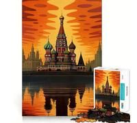 Puzzle da 1000 pezzi della Cattedrale di San Basilio, Russia, per adulti, gioco intelligente antistress, assemblaggio, sorpresa di Natale 50x75cm