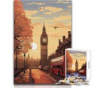 Puzzle da 1000 pezzi della città di Londra, Regno Unito, per adulti, gioco educativo per allenare la mente, regalo a sorpresa ideale per i propri cari, dimensioni 38x52cm