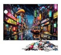 Puzzle da 1000 pezzi della città di Tokyo Giappone di notte per adulti gioco educativo giocattolo regalo di Babbo Natale segreto 1000 pezzi (75x50 cm)
